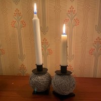 ljusstake garnnystan grå